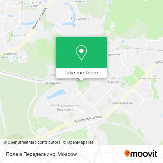 Поле в Переделкино map