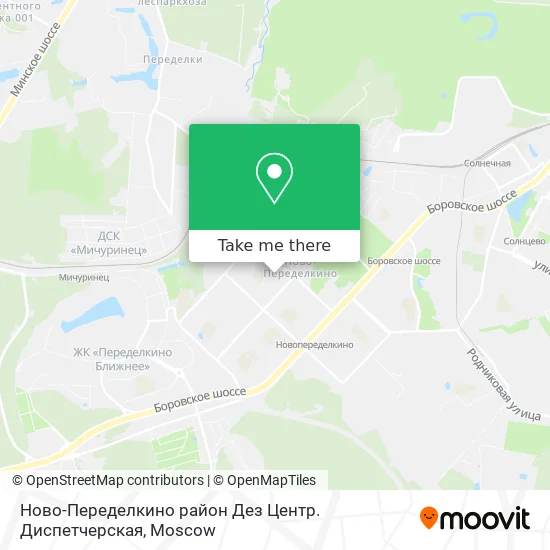 Ново-Переделкино район Дез Центр. Диспетчерская map