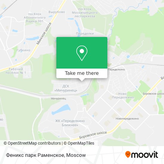 Феникс парк Раменское map