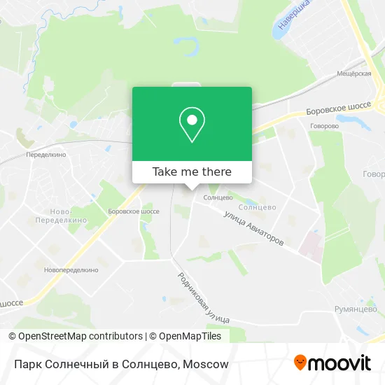 Парк Солнечный в Солнцево map