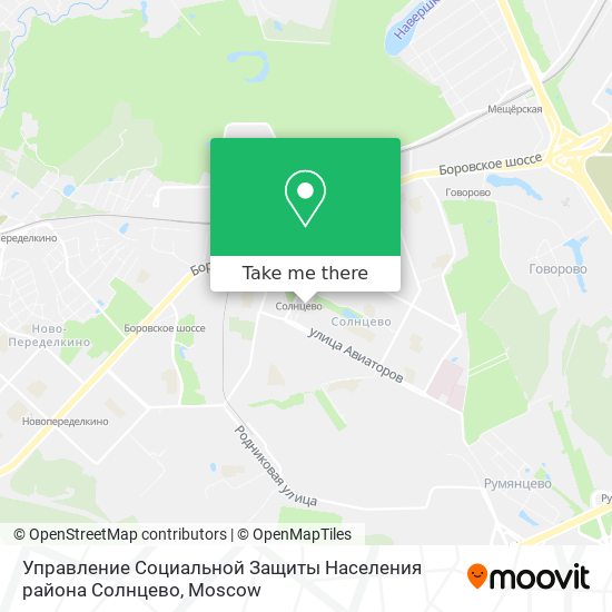 Управление Социальной Защиты Населения района Солнцево map