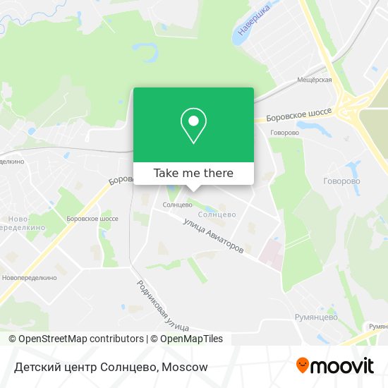 Детский центр Солнцево map