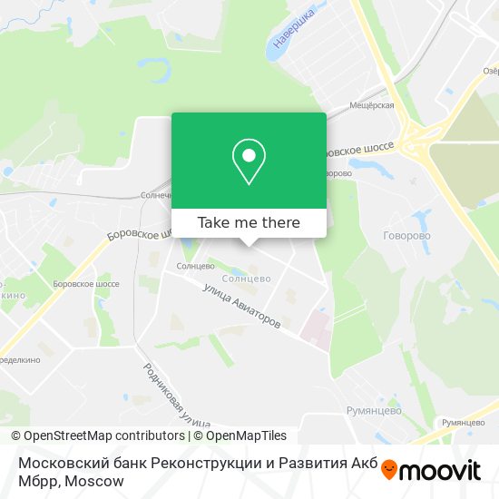 Московский банк Реконструкции и Развития Акб Мбрр map