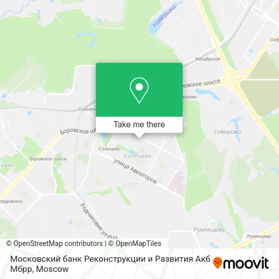 Московский банк Реконструкции и Развития Акб Мбрр map