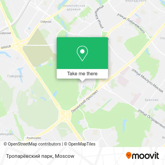 Тропарёвский парк map