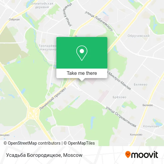 Усадьба Богородицкое map