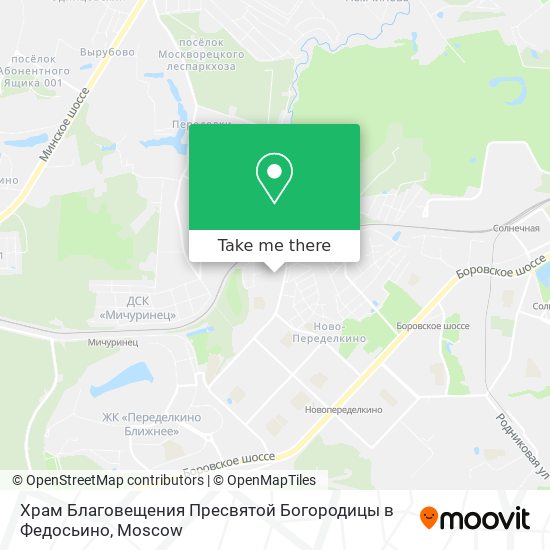 Храм Благовещения Пресвятой Богородицы в Федосьино map
