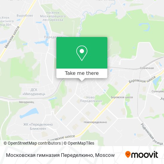 Московская гимназия Переделкино map