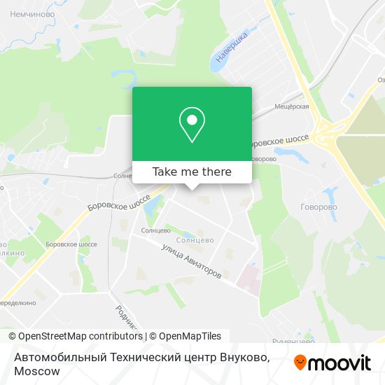 Автомобильный Технический центр Внуково map