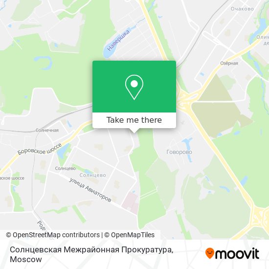 Солнцевская Межрайонная Прокуратура map