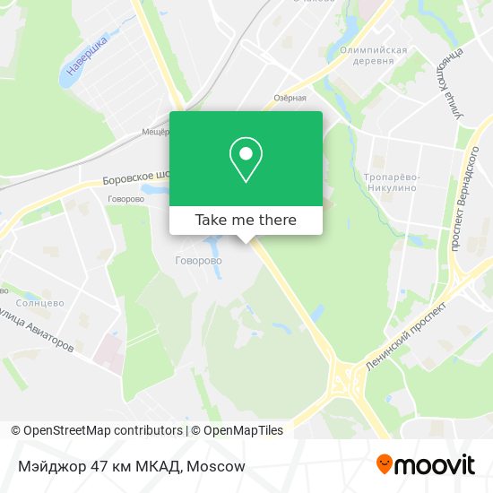 Мэйджор 47 км МКАД map