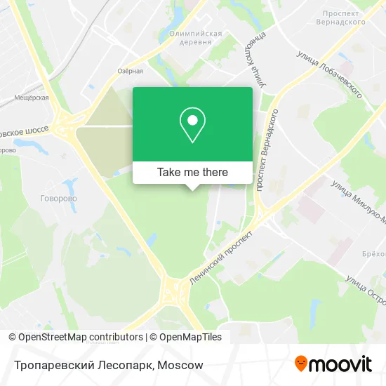 Тропаревский Лесопарк map