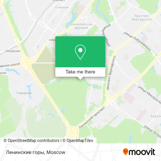 Ленинские горы map