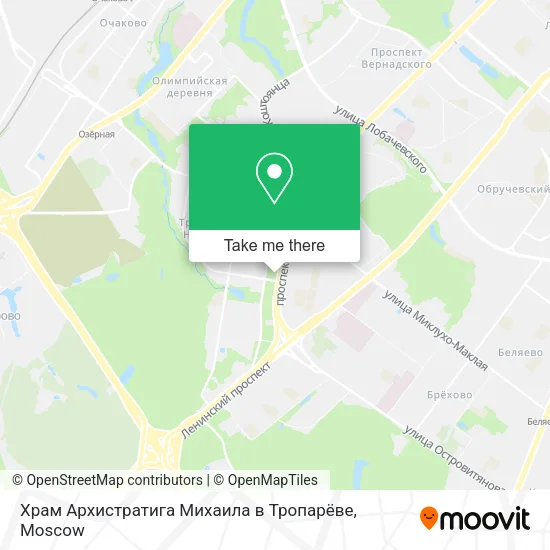 Храм Архистратига Михаила в Тропарёве map