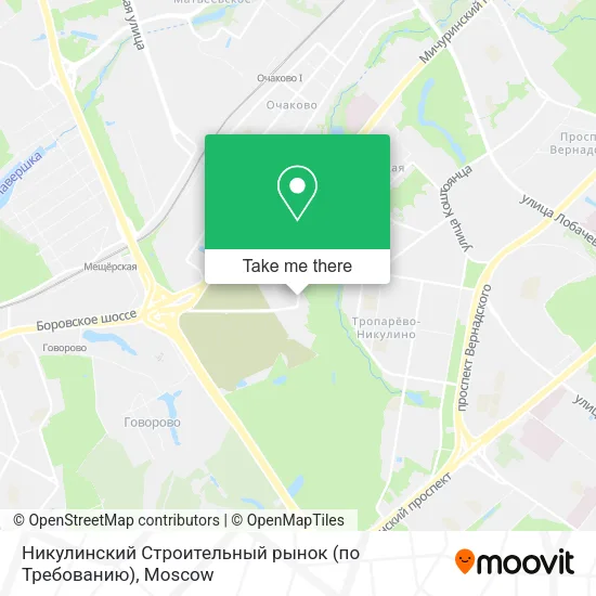 Никулинский Строительный рынок (по Требованию) map