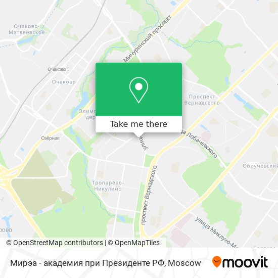 Мирэа - академия при Президенте РФ map