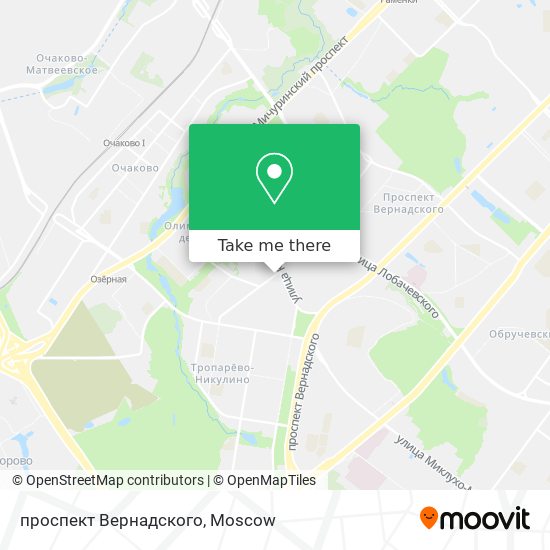 проспект Вернадского map