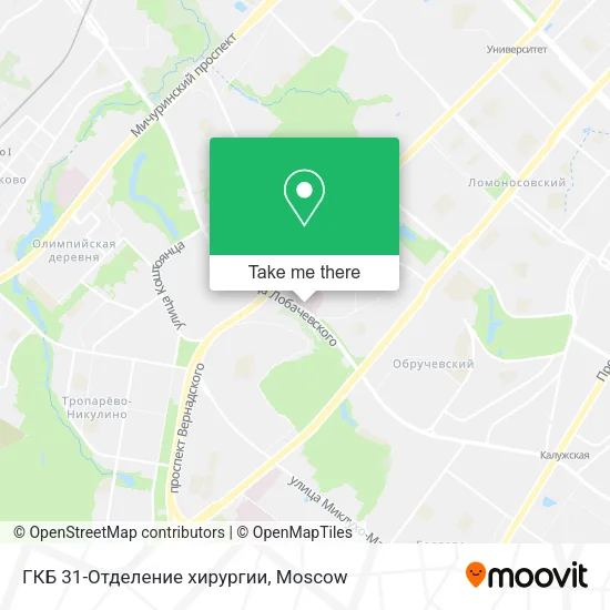 ГКБ 31-Отделение хирургии map