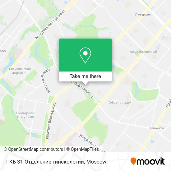 ГКБ 31-Отделение гинекологии map