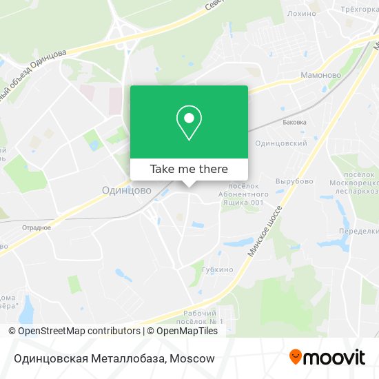Одинцовская Металлобаза map