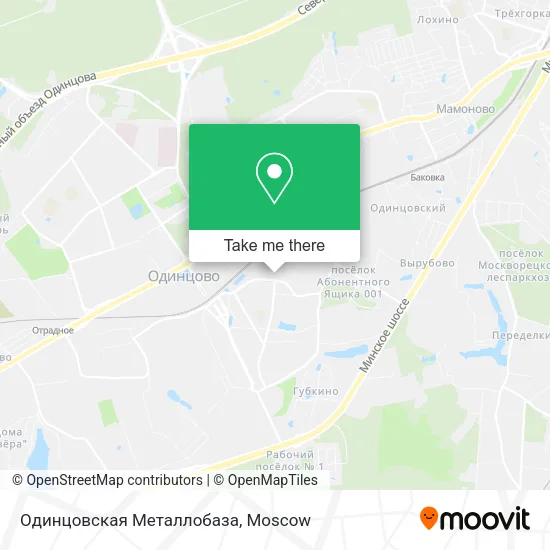 Одинцовская Металлобаза map