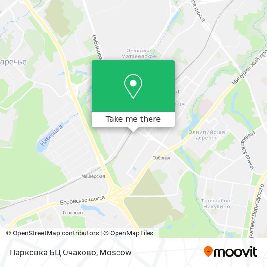 Парковка БЦ Очаково map