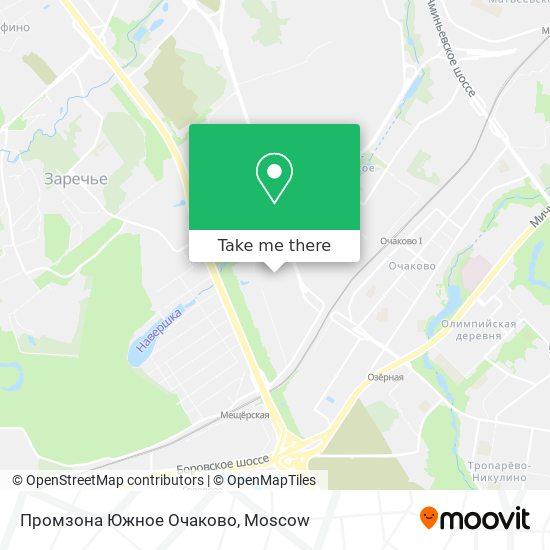 Промзона Южное Очаково map