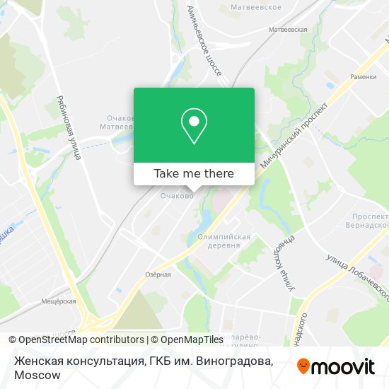 Женская консультация, ГКБ им. Виноградова map