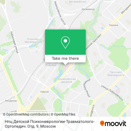 Нпц Детской Психоневрологии-Травматолого-Ортопедич. Отд. 9 map