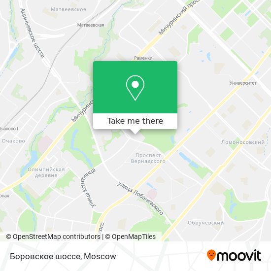 Боровское шоссе map