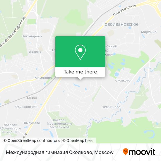 Международная гимназия Сколково map