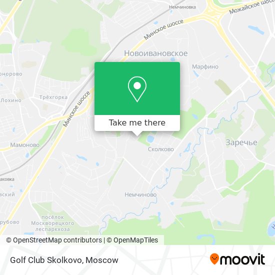 Golf Club Skolkovo map