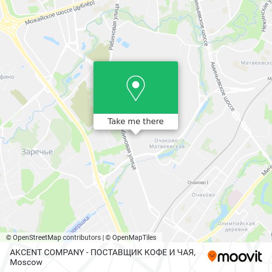 AKCENT COMPANY - ПОСТАВЩИК КОФЕ И ЧАЯ map