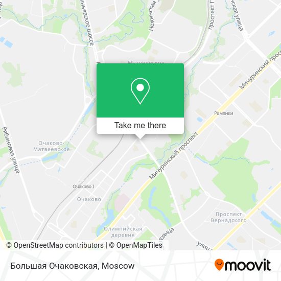 Большая Очаковская map