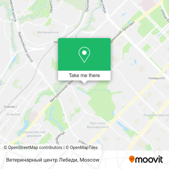 Ветеринарный центр Лебеди map