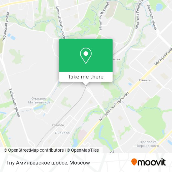 Тпу Аминьевское шоссе map