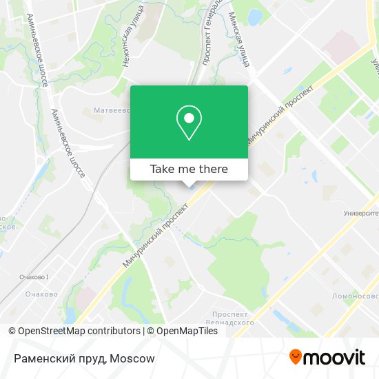 Раменский пруд map