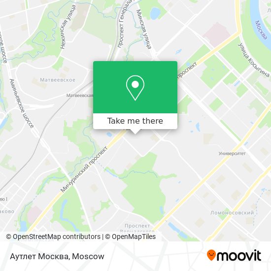 Аутлет Москва map