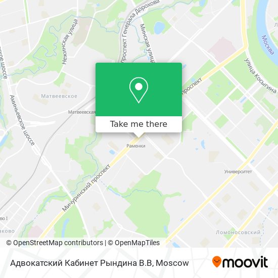 Адвокатский Кабинет Рындина В.В map