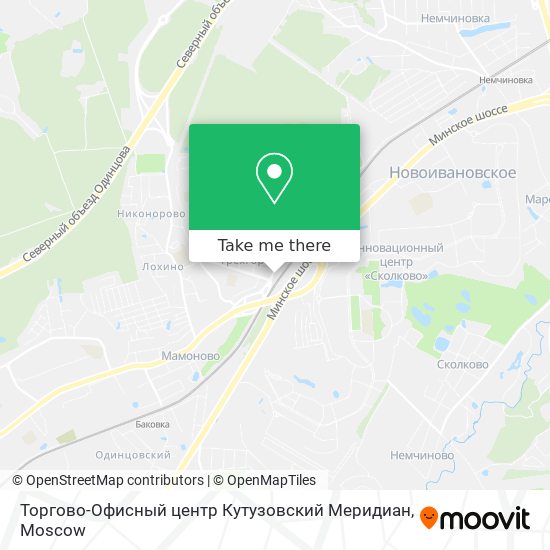 Торгово-Офисный центр Кутузовский Меридиан map