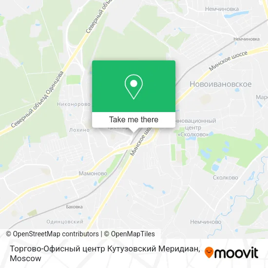 Торгово-Офисный центр Кутузовский Меридиан map