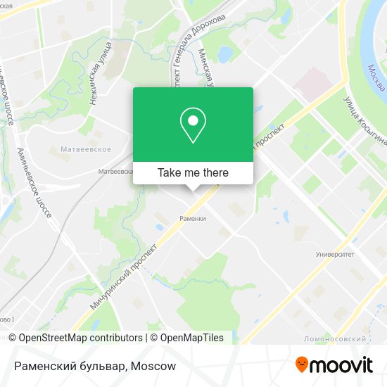 Раменский бульвар map