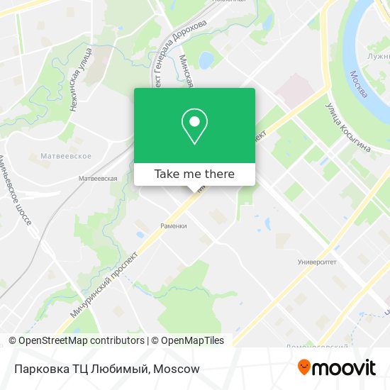 Парковка ТЦ Любимый map