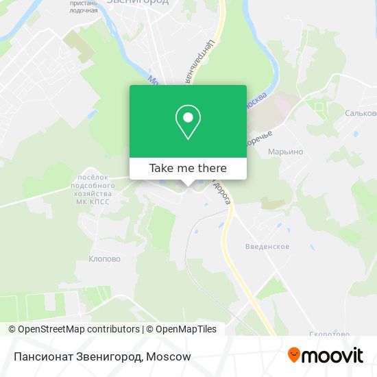 Пансионат Звенигород map