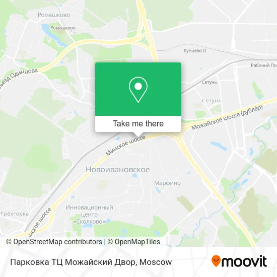 Парковка ТЦ Можайский Двор map