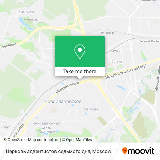 Церковь адвентистов седьмого дня map