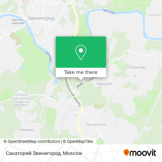 Санаторий Звенигород map