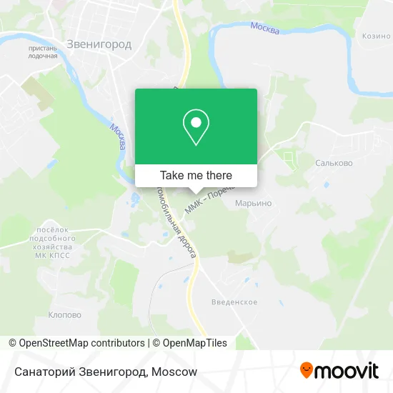 Санаторий Звенигород map