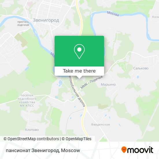 пансионат Звенигород map