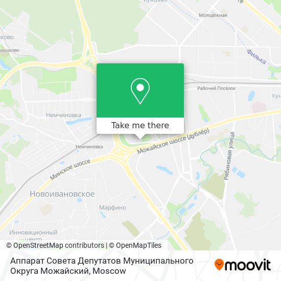 Аппарат Совета Депутатов Муниципального Округа Можайский map